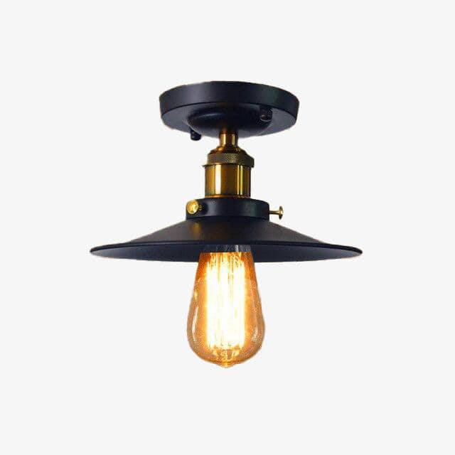 Vintage φωτιστικό οροφής σε μαύρο και χρυσό μέταλλο