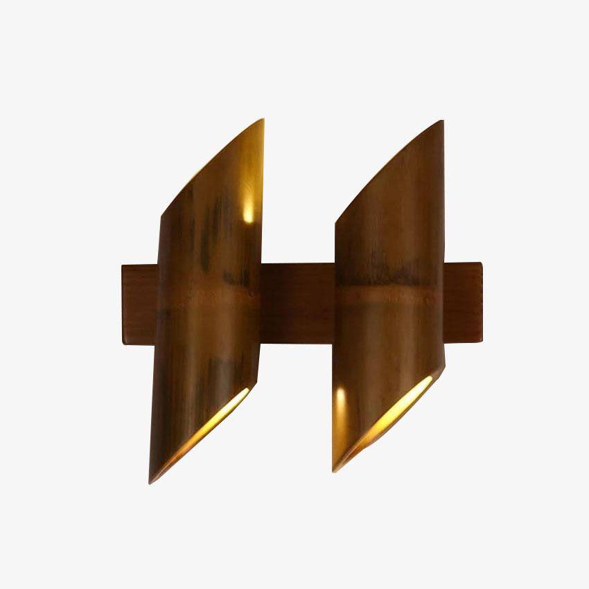 Φωτιστικό τοίχου από μπαμπού σε στυλ vintage πρωτοτυπίας