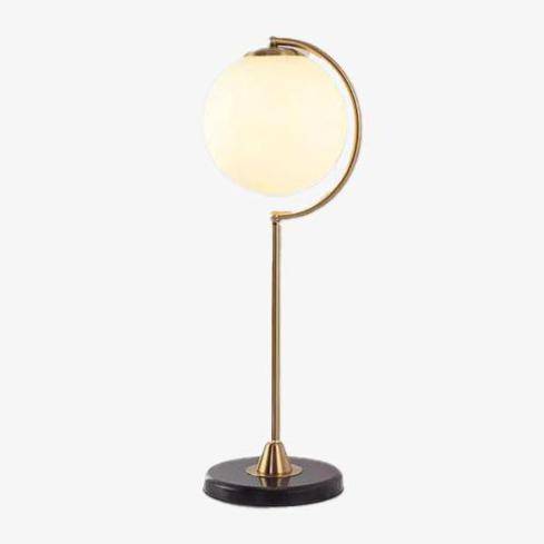 Χρυσό επιτραπέζιο φωτιστικό LED με γυάλινη μπάλα (πολλά σχήματα)