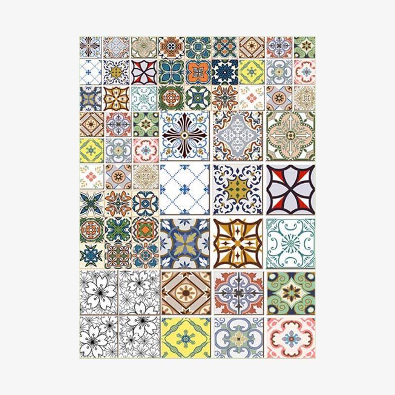 Vintage ορθογώνιο χαλί με γεωμετρικά σχήματα Wind