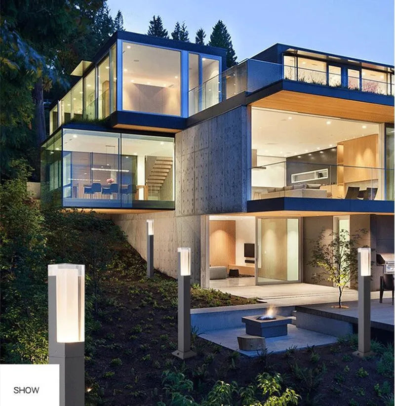 1τεμ 10W 12V 85-265V LED Τοπία Ελαφρύ Εξωτερικό Αδιάβροχο Διακόσμηση γκαζόν Αυλή Χριστουγεννιάτικο μονοπάτι Villa Garden Bollards Lamps