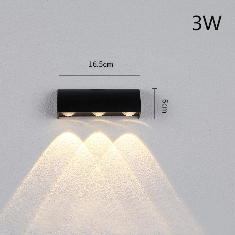 Φωτιστικό τοίχου LED Φωτιστικά Εξωτερικού χώρου Μοντέρνα Είσοδος Σκάλα Μπαλκόνι Σπίτι Κήπος 110V IP54 Βεράντα Βεράντα Αδιάβροχο μαύρο φωτιστικό τοίχου