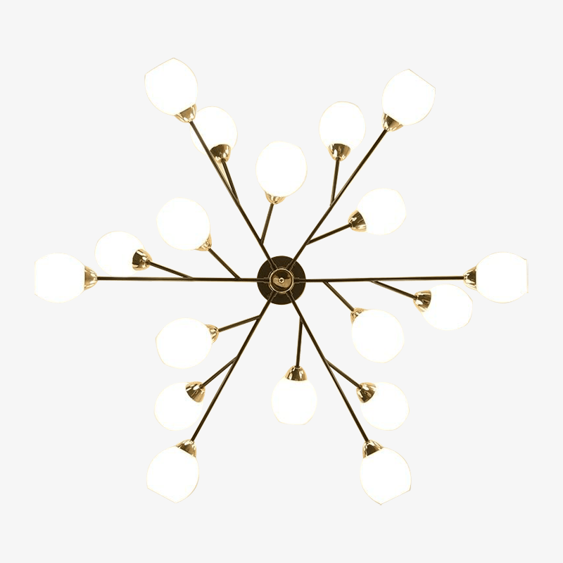 Φωτιστικό οροφής σε σχέδιο δέντρου με κλαδιά και σφαιρικές λάμπες LED