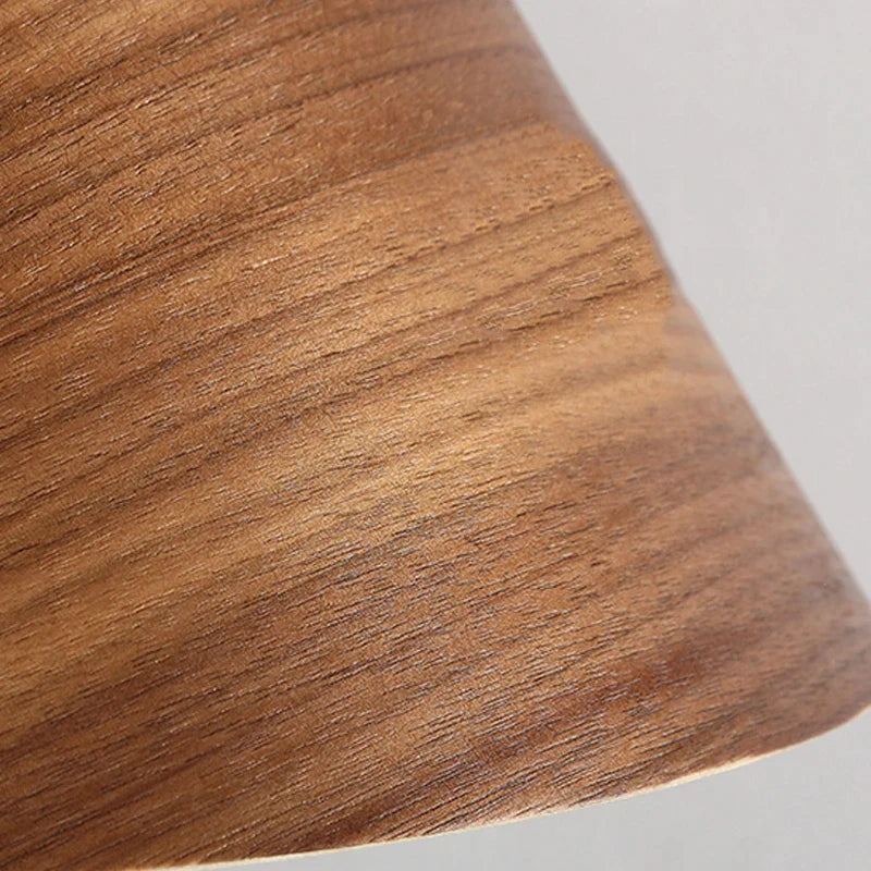 Κρεμαστό ιαπωνικό κωνικό σχέδιο ελαφρύ ήρεμο άνεμο μαύρο ξύλο καρυδιάς