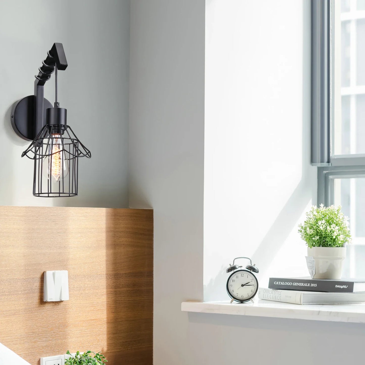 Σκανδιναβικό μοντέρνο σιδερένιο φως τοίχου διακοσμητικό εσωτερικό κομοδίνο κρεβατοκάμαρας