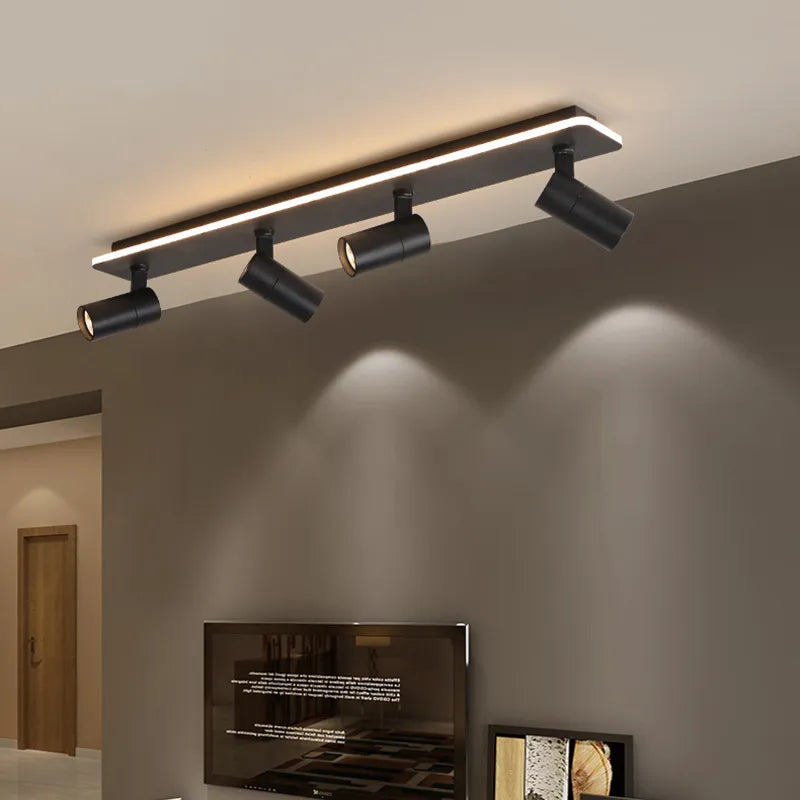 Μοντέρνος μαύρος προβολέας οροφής LED