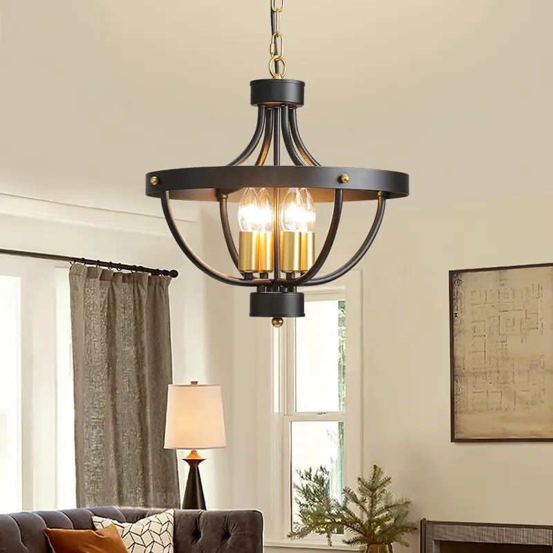 ρουστίκ μοντέρνος σιδερένιος κρεμαστός πολυέλαιος