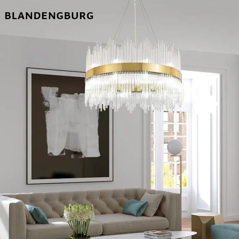 Πολυτελής στρογγυλός κρύσταλλος σχεδιαστής πολυέλαιος 60εκ