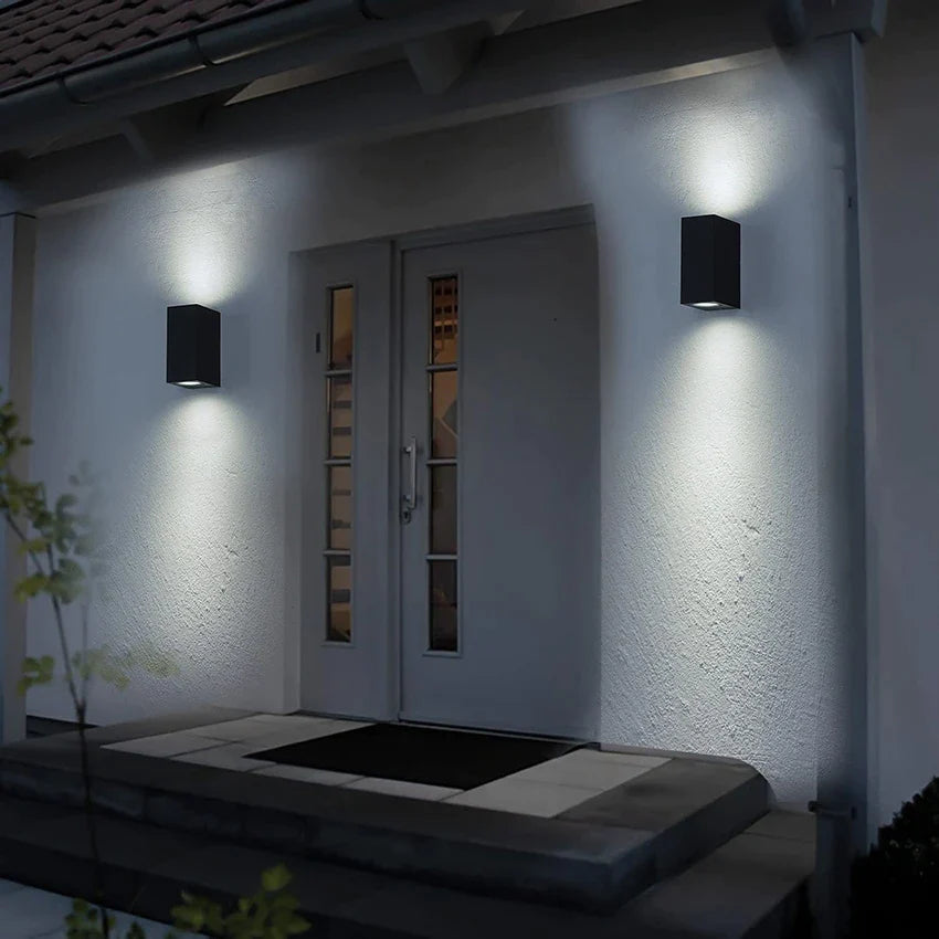 GU10 Βάση αδιάβροχα φωτιστικά τοίχου εξωτερικού χώρου Φωτισμός τοίχου βεράντας κήπου Φωτισμός τοίχου LED αλουμινίου AC86-265