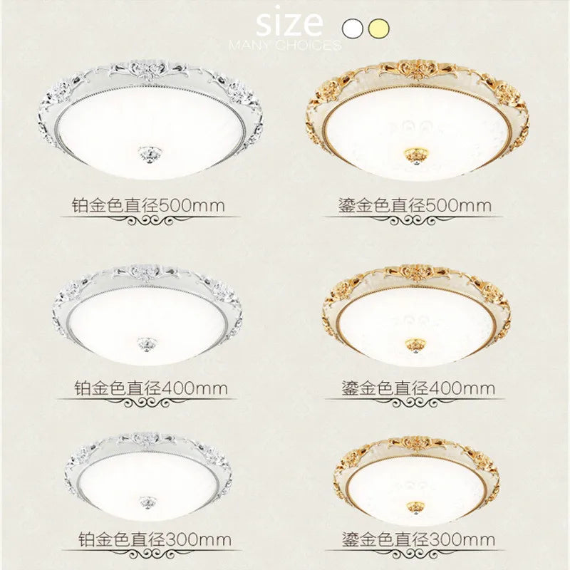 Ευρωπαϊκό στρογγυλό φωτιστικό οροφής LED φωτιστικό σαλονιού κρεβατοκάμαρας διακόσμηση μπαλκονιού διαδρόμου εστιατορίου γυάλινο φωτιστικό οροφής mx10181358