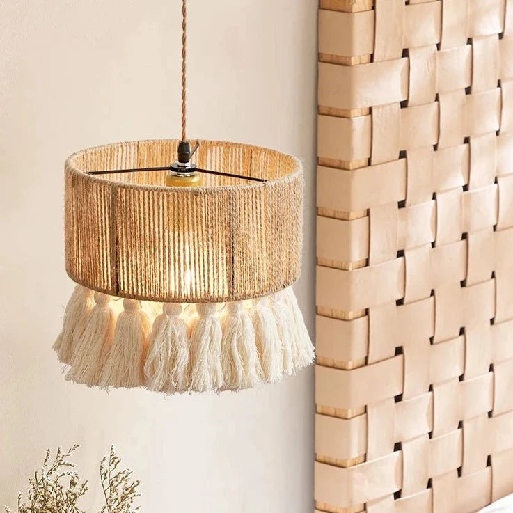 Χειροποίητο κρεμαστό φωτιστικό Bohemian Retro Wabi Sabi