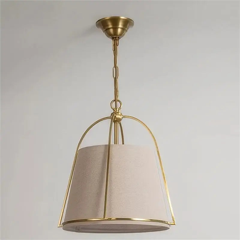 Απλός αμερικανικός πολυέλαιος σε ύφασμα και μέταλλο, μινιμαλιστικό στυλ