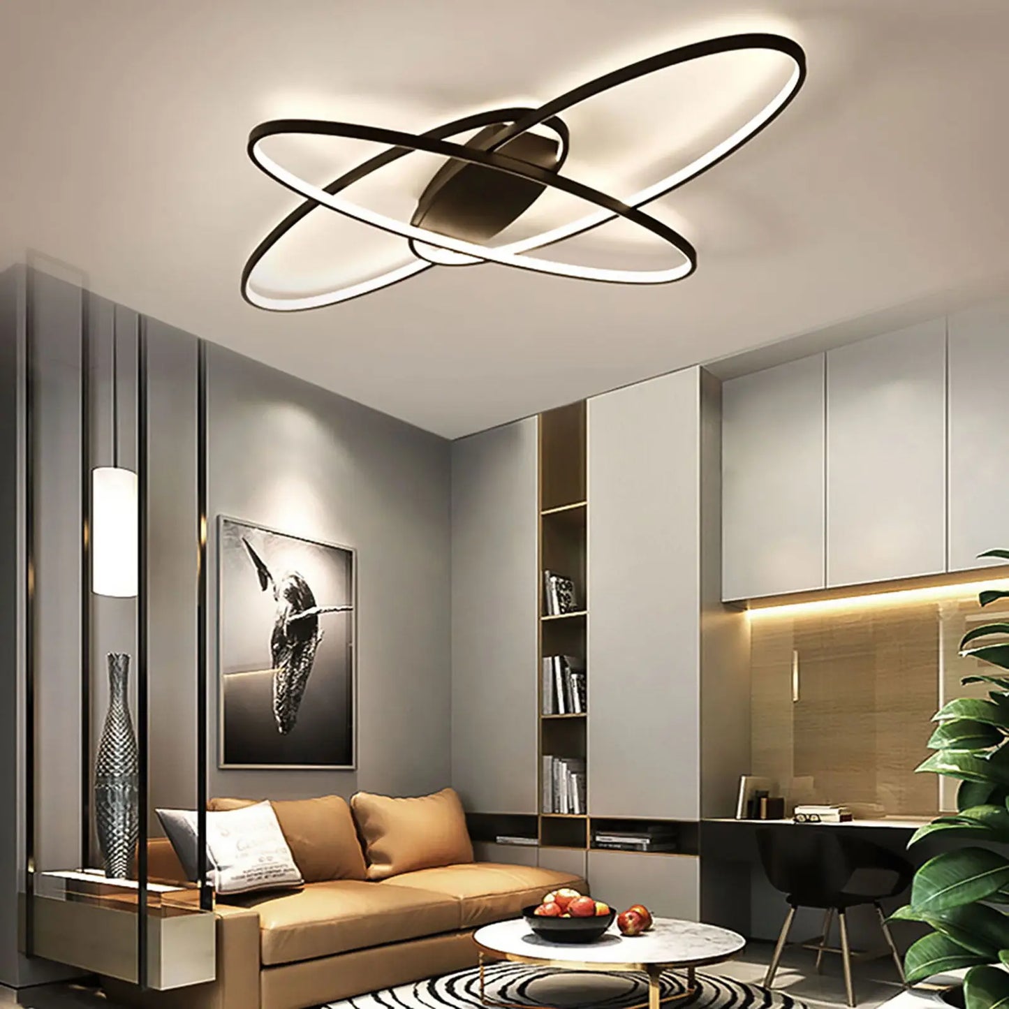 Φωτιστικό οροφής LED offset Τηλεχειριστήριο 3 ελλείψεων