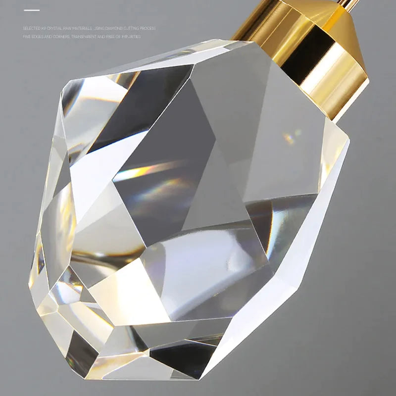 Πολυτελής Κρυστάλλινος Πολυέλαιος Βίλα Stairwell Τραπεζαρία Υπνοδωμάτιο Σαλόνι Iceberg Ling Shape Lighting Φωτισμός εσωτερικού χώρου Λαμπτήρες LED