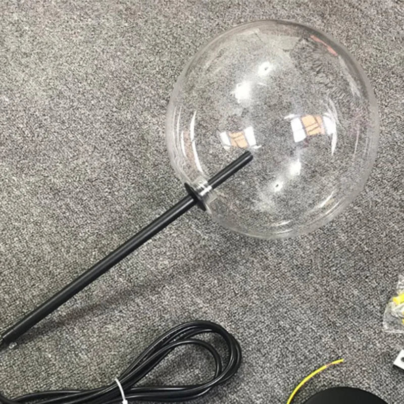 πολυτελές led πολυέλαιος μαύρη μπάλα γυαλί εσωτερική διακόσμηση χωλ τραπεζαρία εστιατορίου