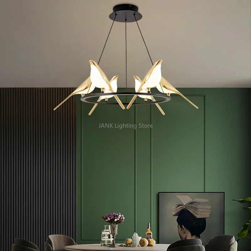 Creative Magpie Bird κρεμαστά φωτιστικά Απλό σαλόνι Εστιατόριο Φωτιστικό δαπέδου μελέτης Home Πολυέλαιος οροφής LED πολυτελείας