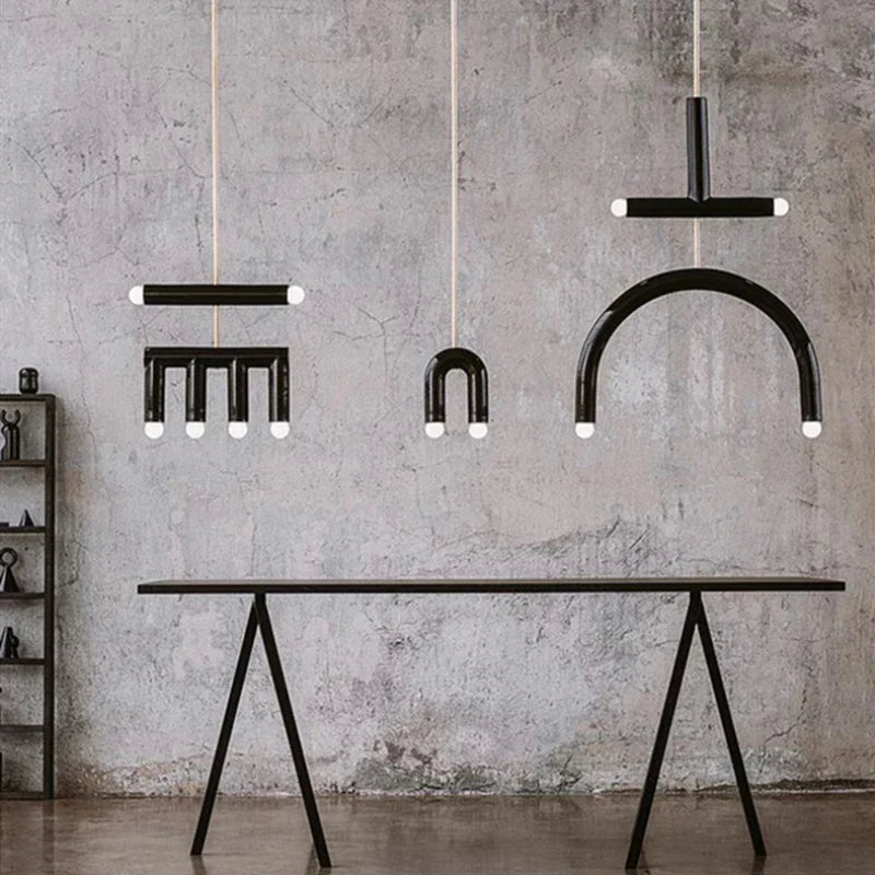 Creative Rainbow Chandelier LED Πολύχρωμο μεταλλικό κρεμαστό φωτιστικό για υπνοδωμάτιο σαλόνι Εστιατόριο Cafe Art Κρεμαστό φωτιστικό τραπεζαρίας