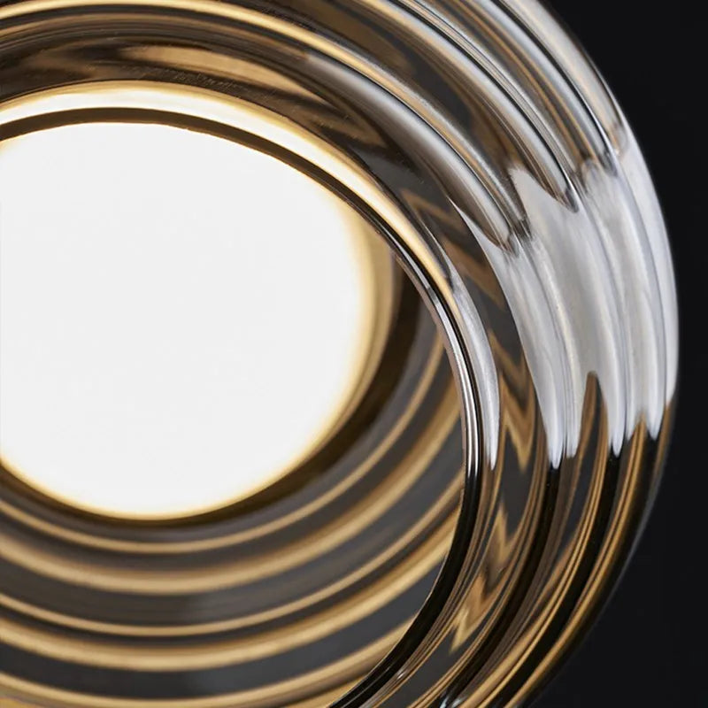 Μοντέρνο καπνιστό γκρι LED κρεμαστό φωτιστικό εσωτερικού χώρου 1/3 κεφαλών