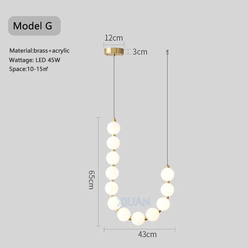 Στρογγυλεμένο σχέδιο πολυέλαιος με μπάλες LED