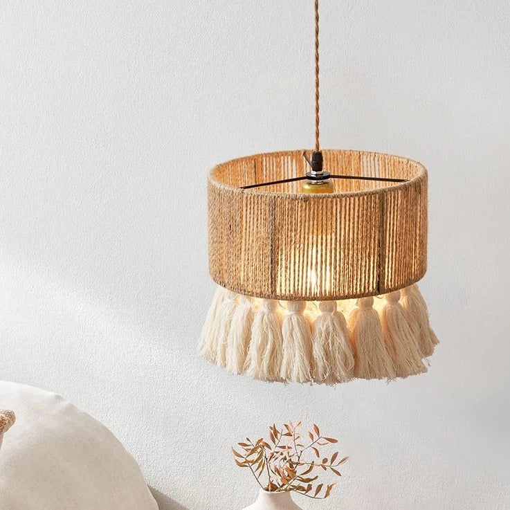Χειροποίητο κρεμαστό φωτιστικό Bohemian Retro Wabi Sabi