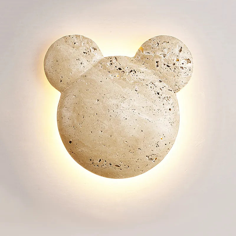 Φωτιστικό τοίχου Creative Bear σε μοντέρνο στυλ κρέμας