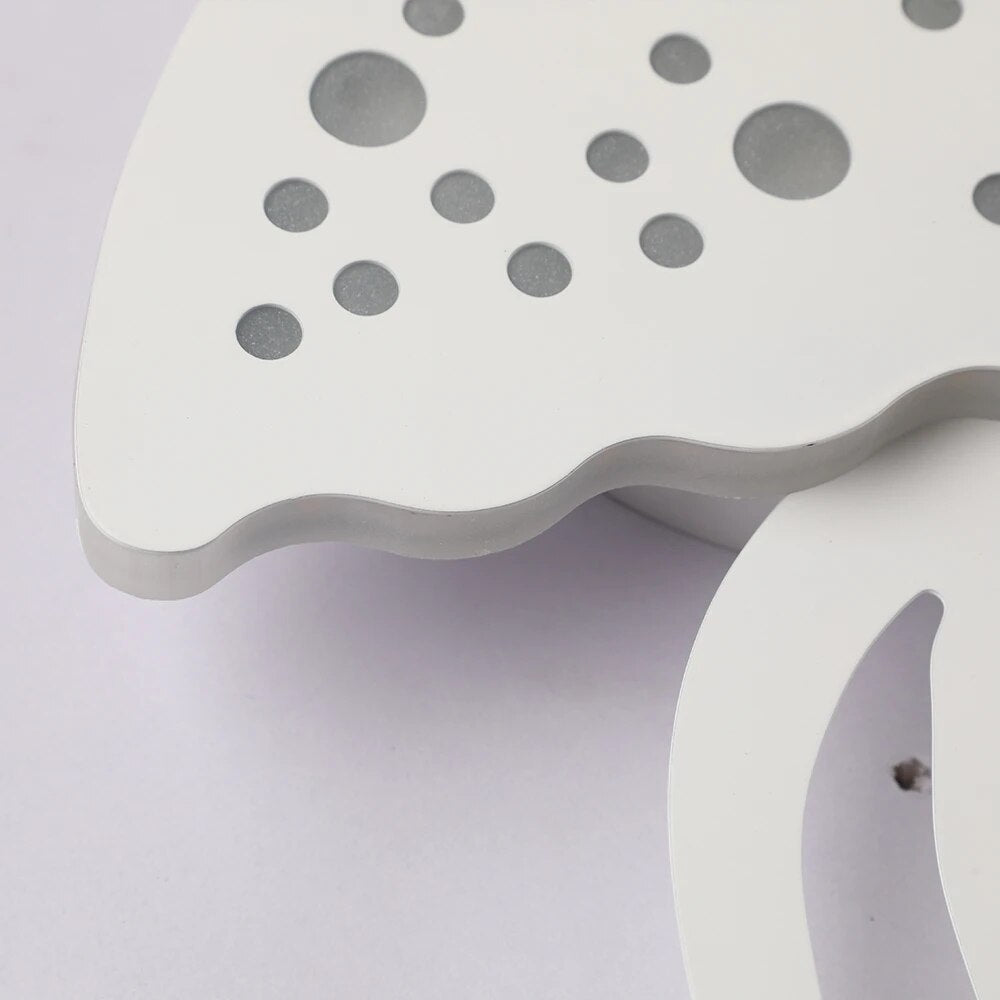 Λευκό LED φωτιστικό τοίχου από μέδουσες