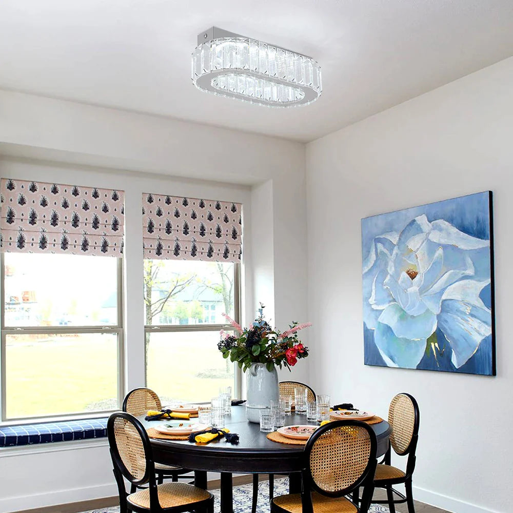 Φωτιστικό οροφής οβάλ κρυστάλλινο Σχέδιο τοίχου