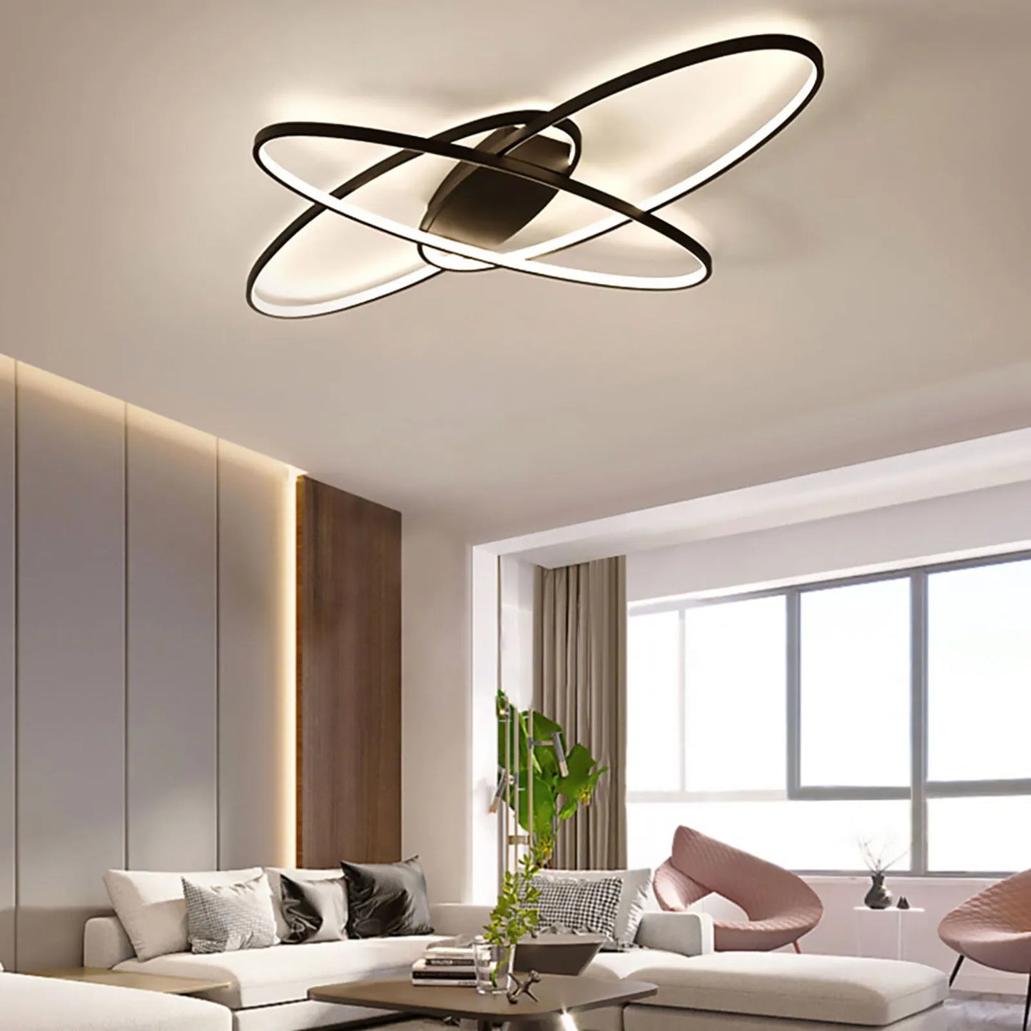 Φωτιστικό οροφής LED offset Τηλεχειριστήριο 3 ελλείψεων