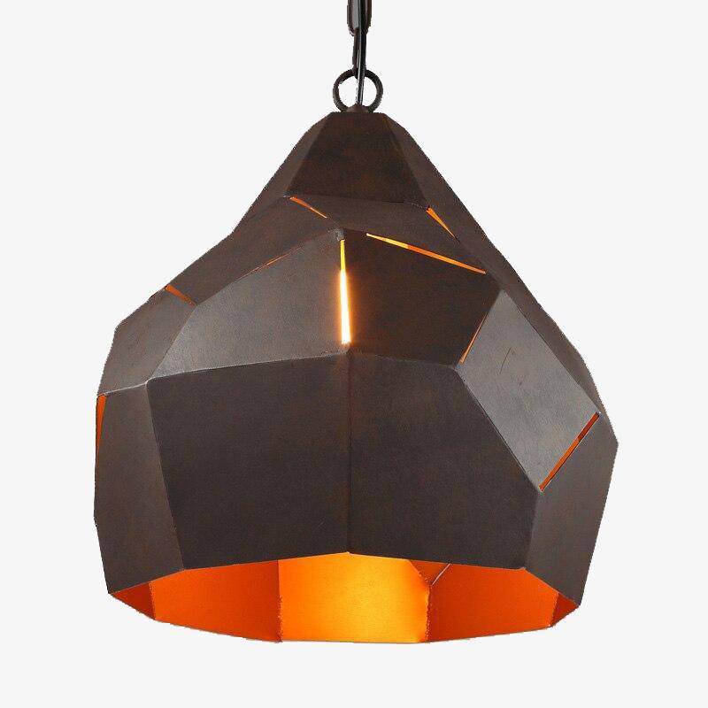 Βιομηχανικό ρετρό καφέ μεταλλικό κρεμαστό φωτιστικό 40εκ