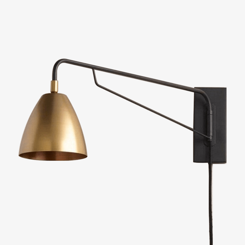 Φωτιστικό τοίχου LED με στρογγυλεμένη χάλκινη απόχρωση Στυλ Loft