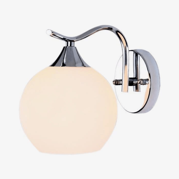 Φωτιστικό τοίχου χρωμίου LED με δημιουργική γυάλινη μπάλα