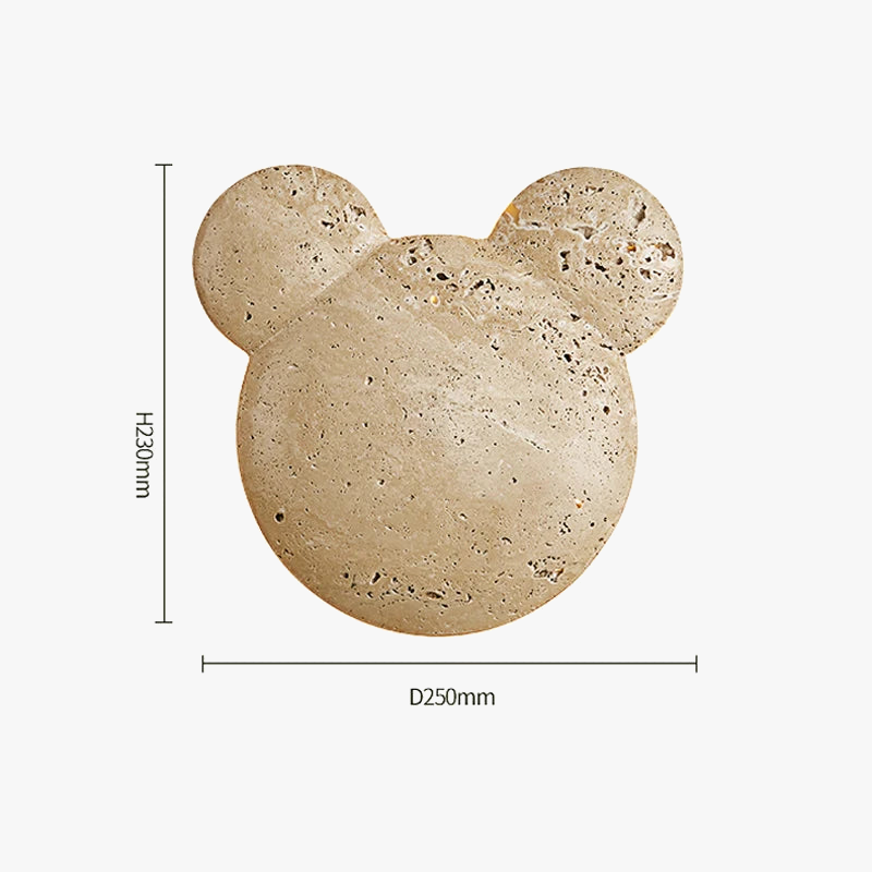 Φωτιστικό τοίχου Creative Bear σε μοντέρνο στυλ κρέμας