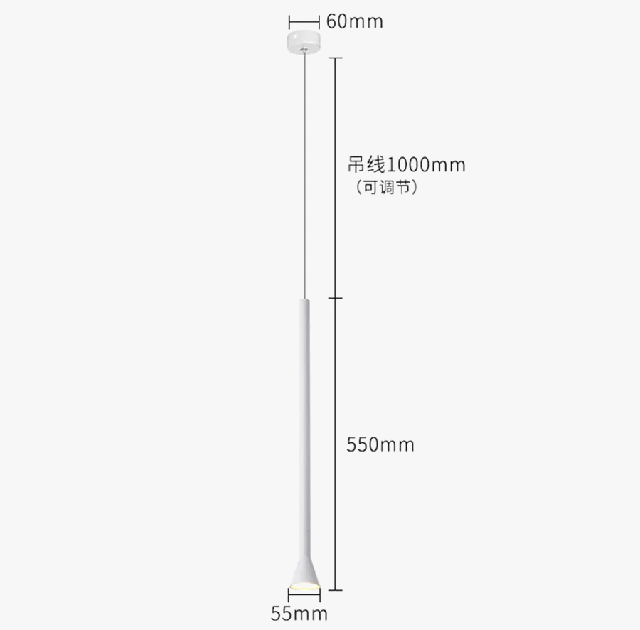 Κρεμαστό φως LED Creative Art Long Tube