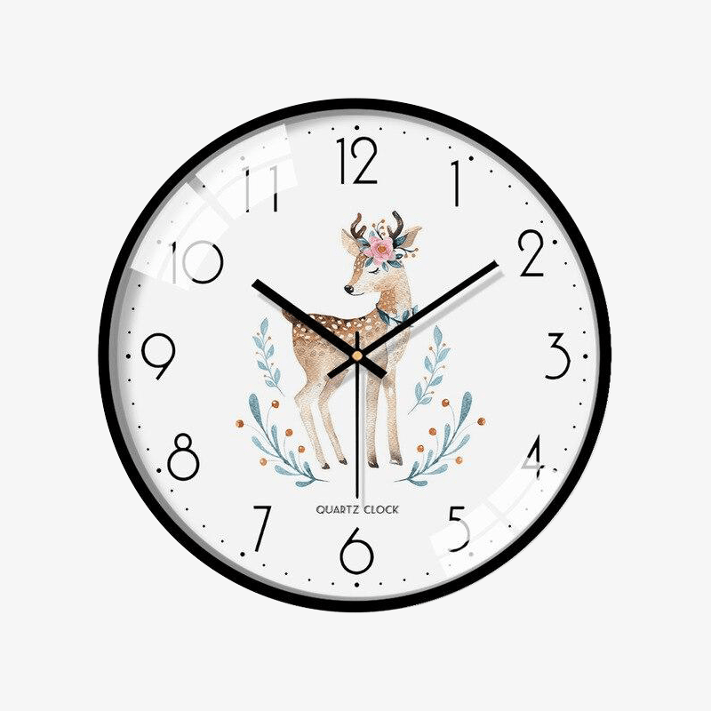 Λευκό στρογγυλό ρολόι τοίχου με σχέδια Sulli C