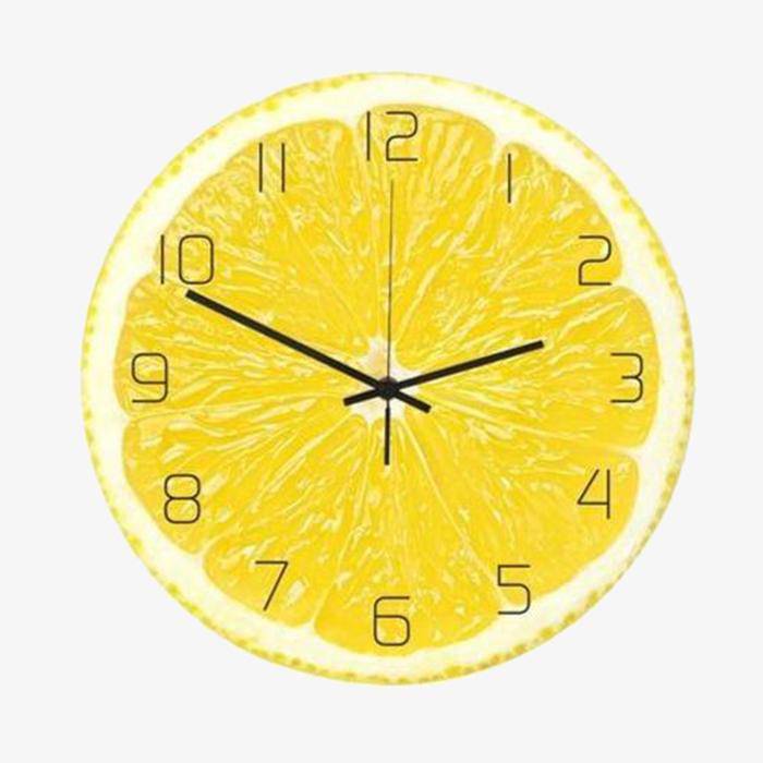 Στρογγυλό ρολόι τοίχου σε στυλ Lemon Coktail