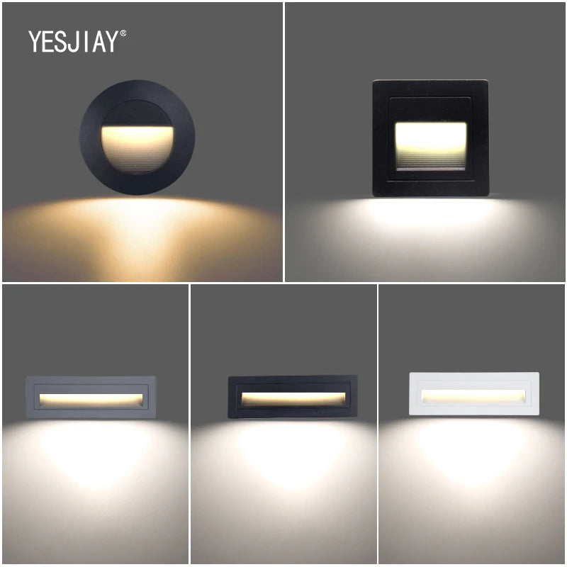 Φώτα σκάλας Led Step Lights 3W/6W 86/210mm Αλουμίνιο εσοχή εξωτερικού χώρου Αδιάβροχο ενσωματωμένο φωτιστικό τοίχου Led σκάλας για οικιακά βήματα