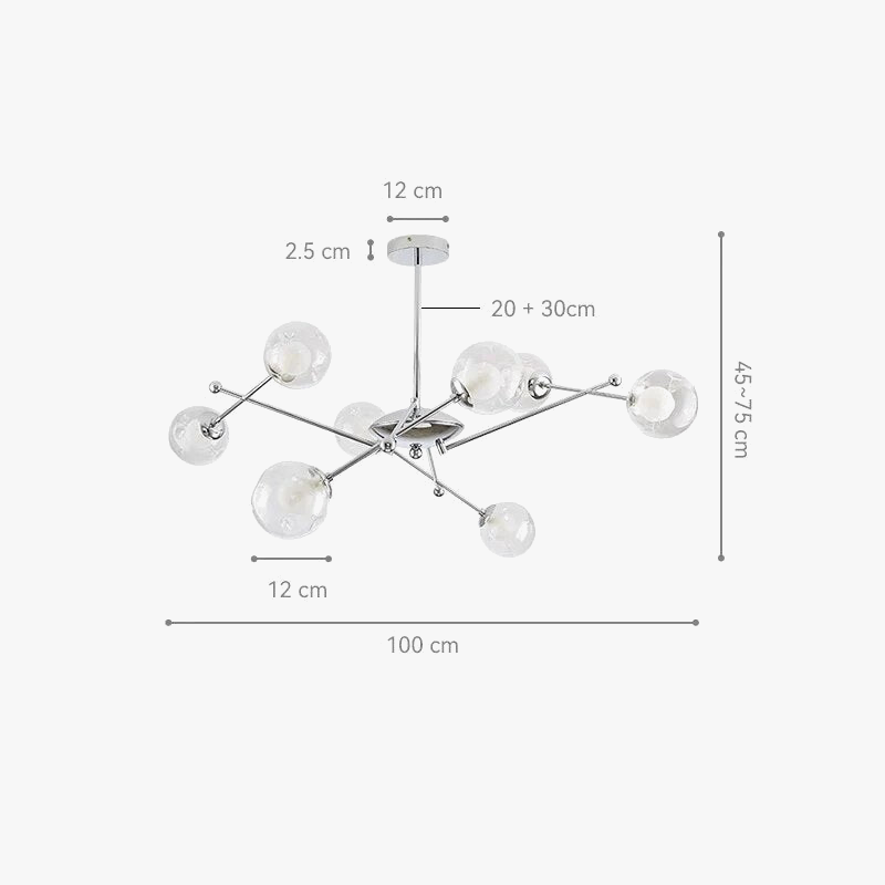 Πολυέλαιος Bauhaus με σχέδιο μαγικό φασόλι