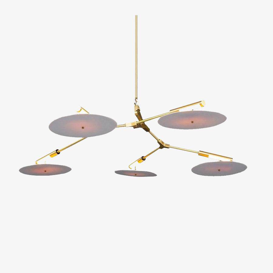 Σχεδιαστής πολυέλαιος LED με χρυσά ή μαύρα κλαδιά και κύκλους Style