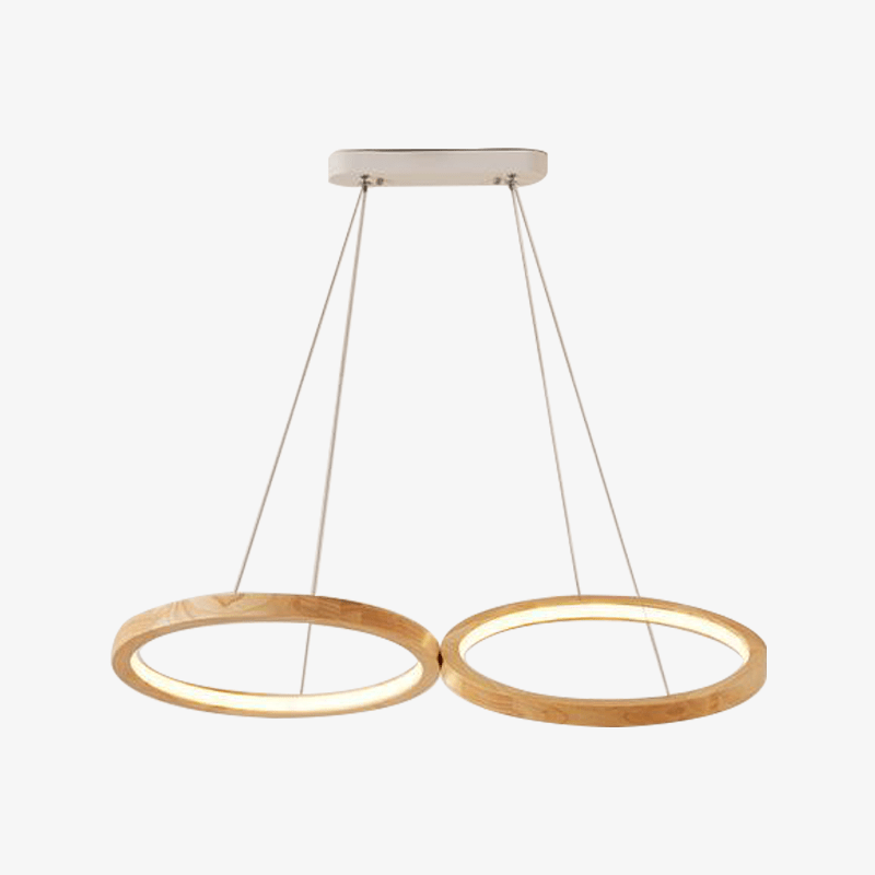 Ξύλινος πολυέλαιος LED Botimi Circle