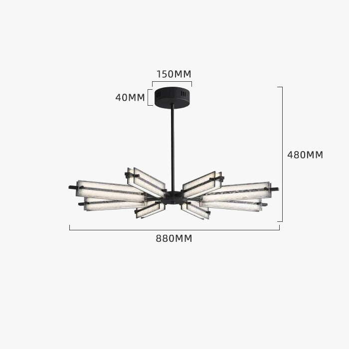 Κύριος πολυέλαιος σαλονιού όλος σε χαλκό