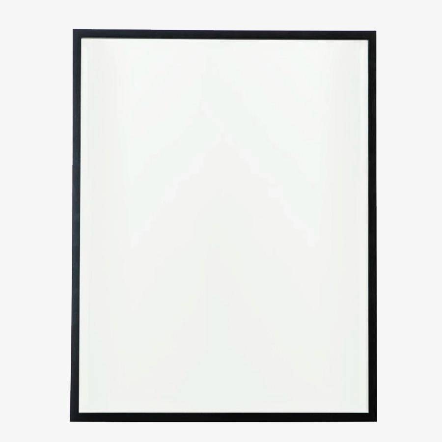 Λεκάνη Ορθογώνιος Επιτοίχιος Καθρέφτης με Λεπτό Μαύρο Σκελετό