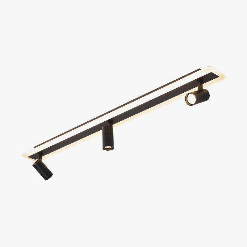 Φωτιστικό οροφής LED μοντέρνου σχεδιασμού σε μαύρο μέταλλο με πολλά φωτεινά σημεία