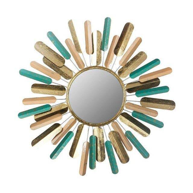 Μεγάλος πολύχρωμος μεταλλικός καθρέφτης τοίχου σε στυλ ήλιου