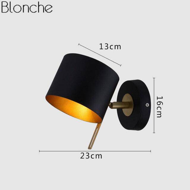Απλίκα κυλινδρικό LED φωτιστικό τοίχου σε έγχρωμο μέταλλο