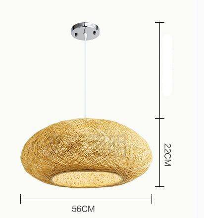 Μοντέρνο στρογγυλεμένο vintage κρεμαστό φωτιστικό από μπαμπού