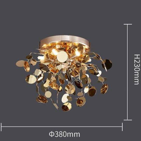 Φωτιστικό οροφής σχεδίασης LED με χρυσά φύλλα Creative