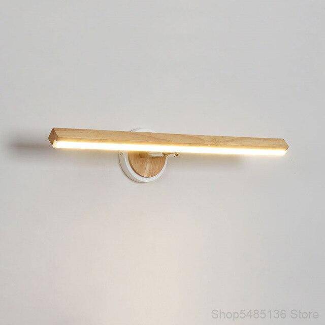 Botimi LED φωτιστικό τοίχου ξύλινο καθρέφτη