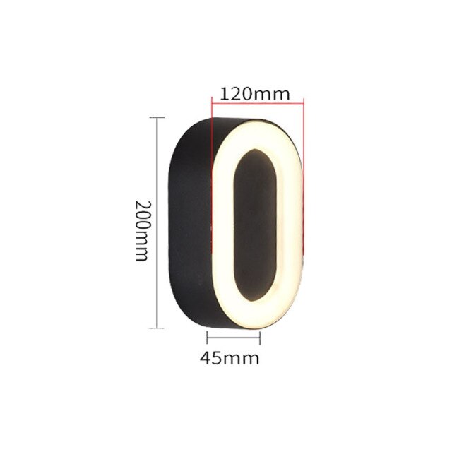 Δημιουργικό οβάλ ή στρογγυλό φως LED εξωτερικού χώρου