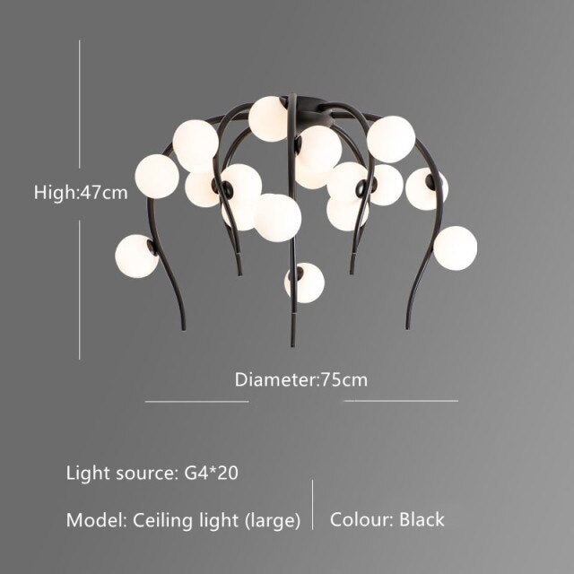 Πράσινο και χρυσό δίμορφο κρεμαστό φως LED Dena