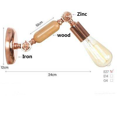 Ροζ χρυσός αρθρωτός βραχίονας φωτιστικό τοίχου Διάδρομος